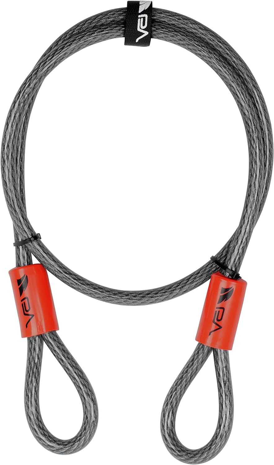 4FT Heavy-Duty Security Cable Lock with Loops – Extra Thick 10Mm (3/8") Braided Steel, Cut-Resistant & Weatherproof Wire Cable for Padlock, Gate, Bike, Motorcycle & Outdoor Equipment