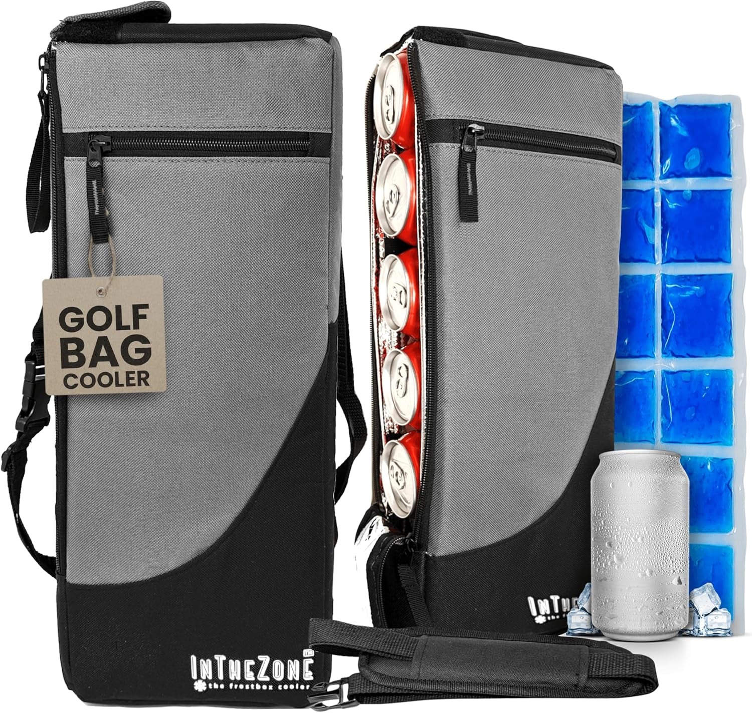 Frostbox Golf Bag Cooler with Ice Pack | Insulated 6-Can Beer Sleeve | Stays Cold for Hours Discreet Hidden Design - Fits in Golf Bag