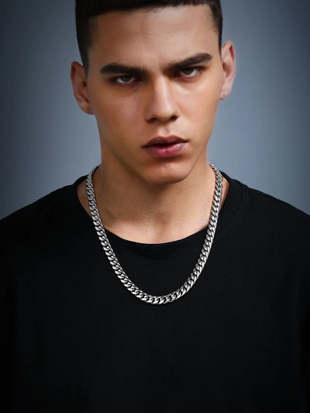 Hip Hop Men Necklaces Curb Cuban Chains 20Inch 10Mm Stainless Steel Chains Gift for Mens