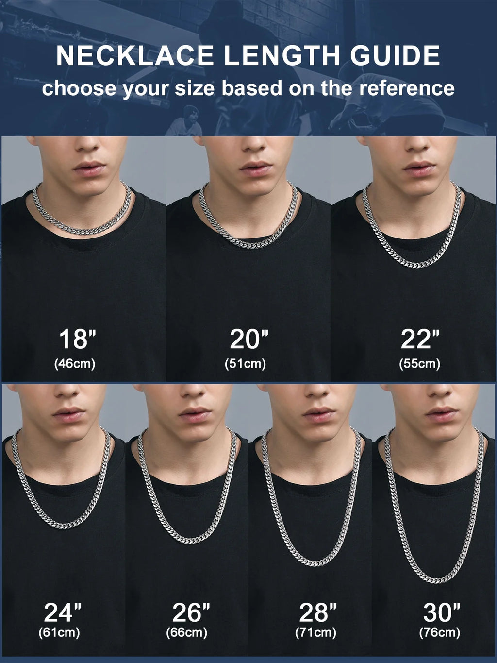 Hip Hop Men Necklaces Curb Cuban Chains 20Inch 10Mm Stainless Steel Chains Gift for Mens